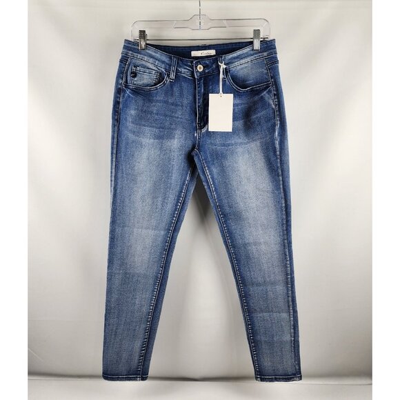 Kancan Jeans Womens 13/30 Blue Mid Rise Skinny Leg Denim KC11214HRL (30x29) NWT - Picture 1 of 11